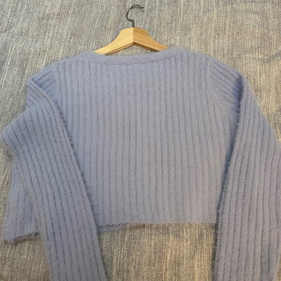 Like New: Urban Outfitters Rochelle Fuzzy Lavendar Cardigan - Picture 3 of 4